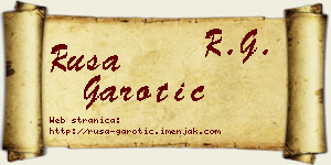 Rusa Garotić vizit kartica